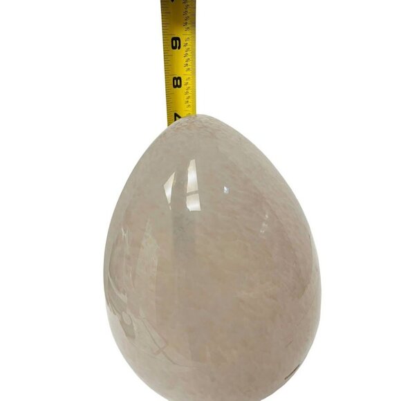 Glass Smoky Quartz Egg Spring Easter Decor Size 7" - Picture 5 of 10